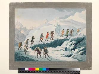 Valentine-Richards. Ascent of Mont Blanc by M. de Saussure in August 1787